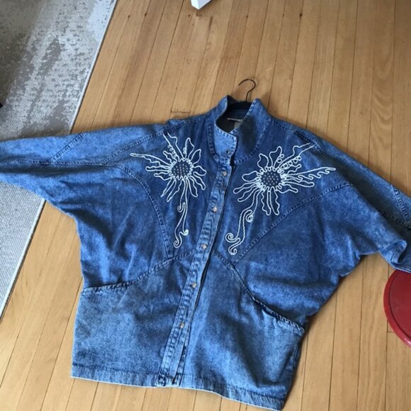 Vintage PADO Sunflower Long Denim Jacket - Picture 10 of 10